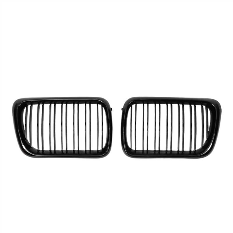 VNABIA Kompatibel Mit E36 LCI M3 1996 1997 1998 1999 Double Line Style Auto Front Racing Doppelnierengitter Obergitter Kühlergrill Doppelsteg(Double-Glossy Black) von VNABIA