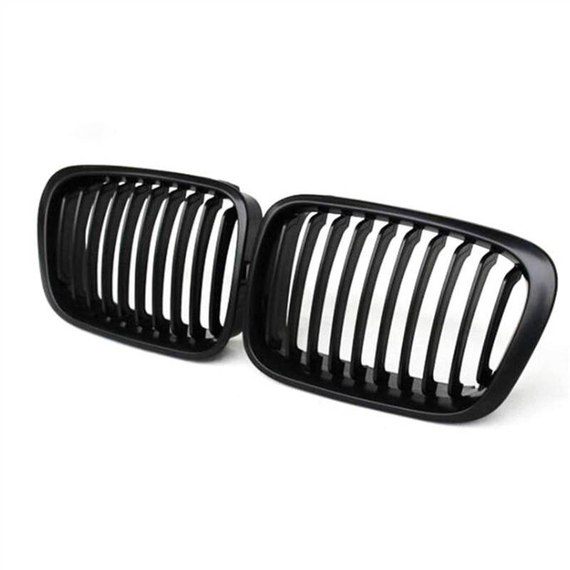 VNABIA Kompatibel Mit E46 4-Türer 1998 1999 2000 2001 Schwarz Glänzender Nierengrill Für Die Frontpartie Mit Einzellamellengitter Für Die Stoßstange Kühlergrill Doppelsteg(Matt Black) von VNABIA