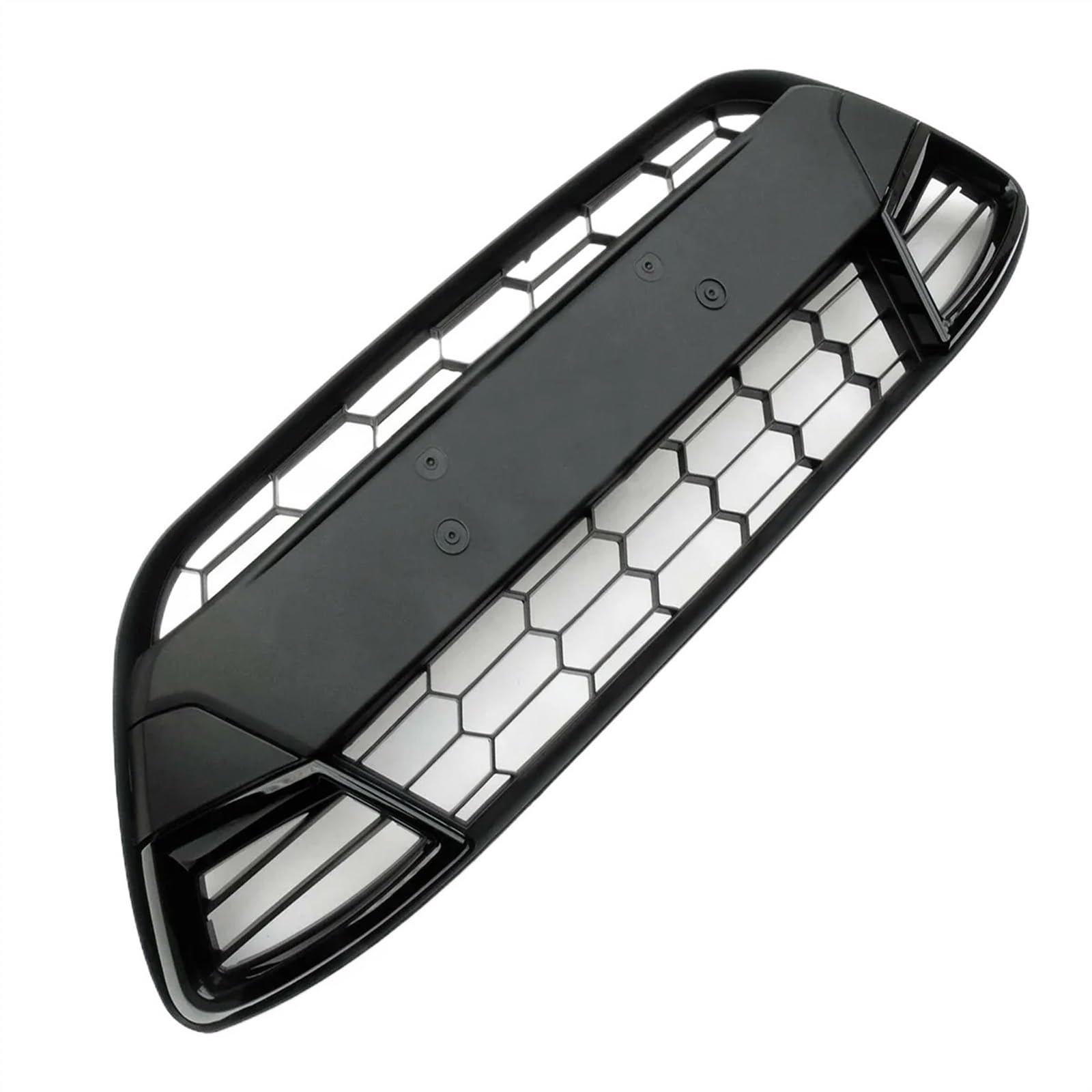 VNABIA Kompatibel Mit Ford Für Fiesta Für MK7 2008 2009 2010 2011 2012 2013 Frontgrillblende Wabengitter Frontstoßstange Unterer Kühlergrill Mittelgitter Kühlergrill Doppelsteg(with Black) von VNABIA