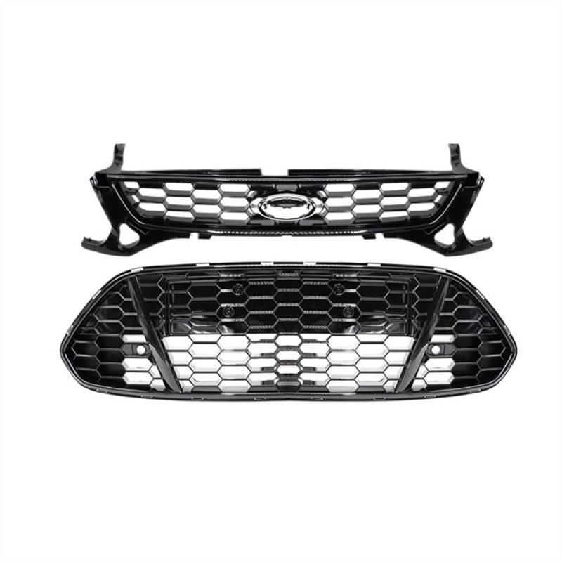 VNABIA Kompatibel Mit Ford Für Mondeo 2011 2012 2013 Für MK4 Auto Obere Untere Mitte Wabengitter Stoßfänger Kühlergrill Frontgrill Zierstreifen Abdeckung Kühlergrill Doppelsteg(Front and Lower) von VNABIA