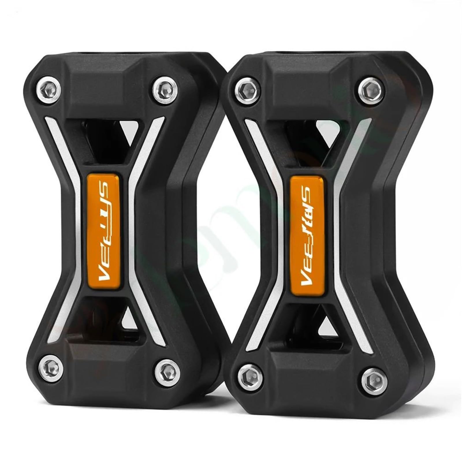 VNABIA Kompatibel Mit Für 650 1000 X300 2008-2022 Motorrad-Motorschutz-Stoßstangen-Dekorblock-Protektoren Zubehör Motorrad Schutzblock(Orange) von VNABIA
