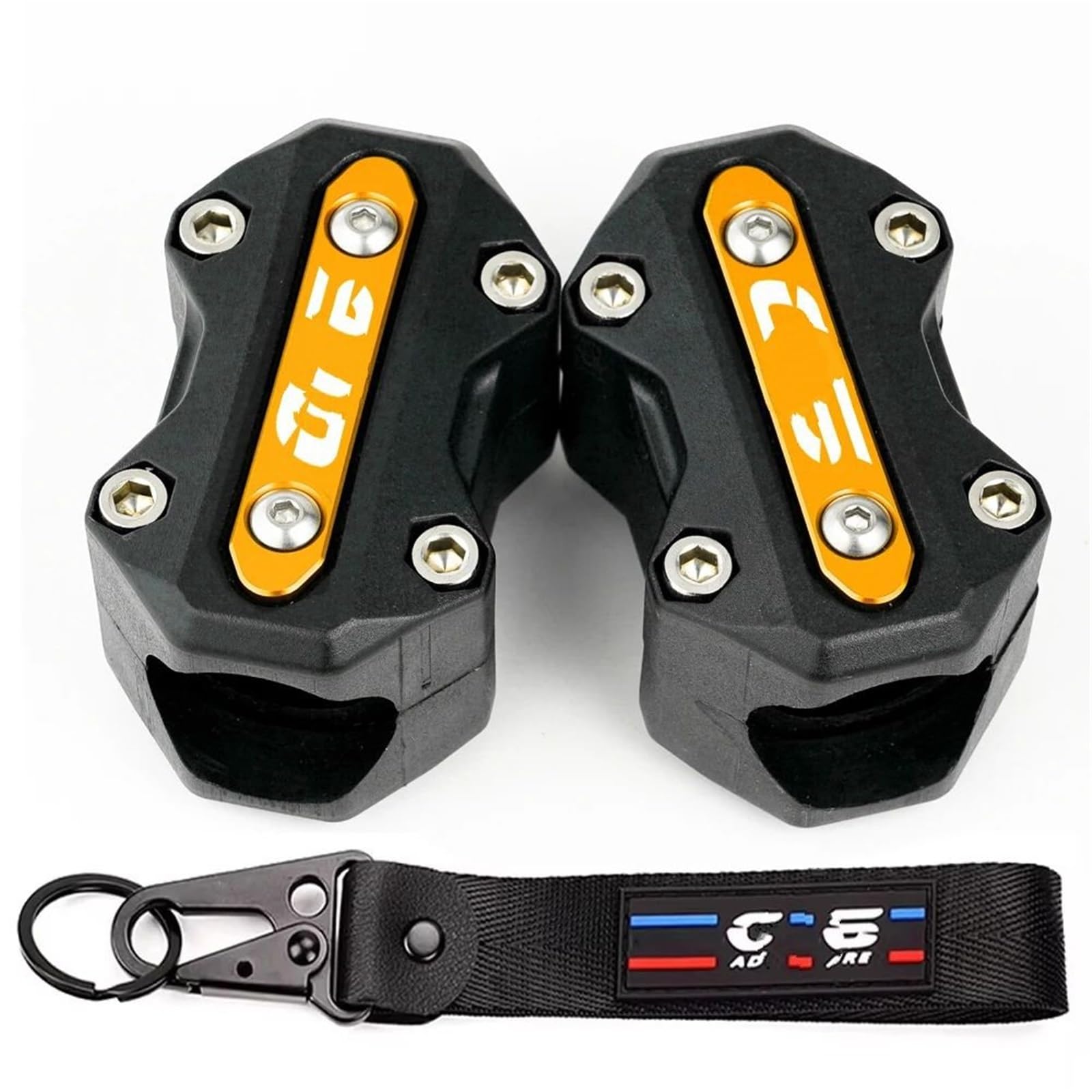 VNABIA Kompatibel Mit Für G310gs Für R1300gs Für F900gs Für F800gs Motorrad Motor Stoßstange Crash Schutz Protector Block Motorrad Schutzblock(Combo-Yellow) von VNABIA