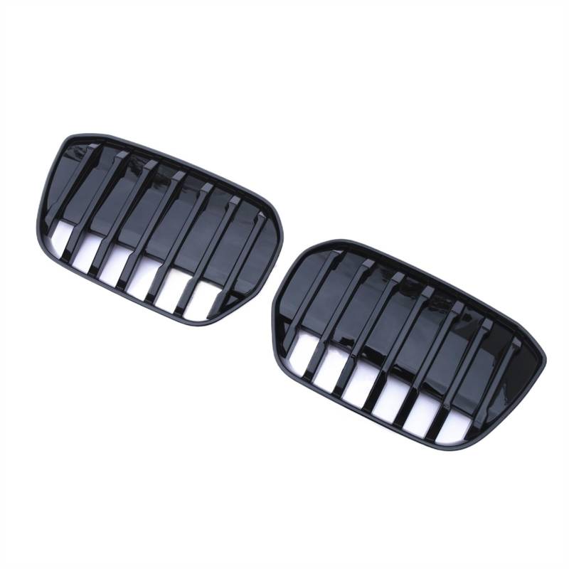 VNABIA Kompatibel Mit G08 IX3 2020 2021 2022 2023 Frontstoßstange Nierengrill Lufteinlassgitter Auto-Renngitter Body Kit Ersatz Kühlergrill Doppelsteg(Black) von VNABIA