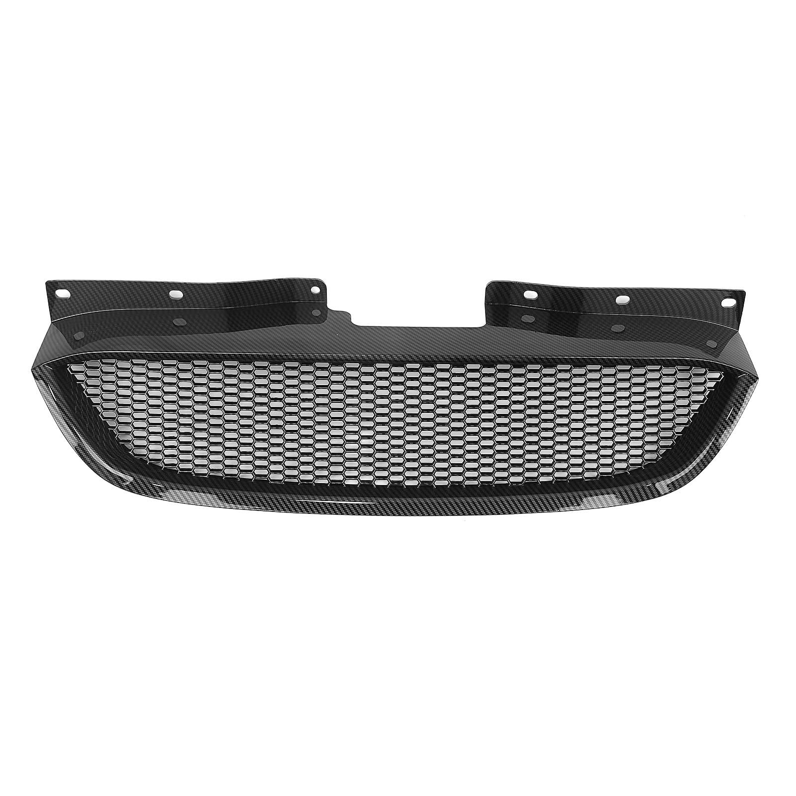 VNABIA Kompatibel Mit Hyundai Für Genesis Für Coupe 2008 2009 2010 2011 2012 Obere Stoßstangenhaube Mesh Grid Frontgrill Auto Frontkühlergrill Kühlergrill Doppelsteg(Carbon Fiber Look) von VNABIA