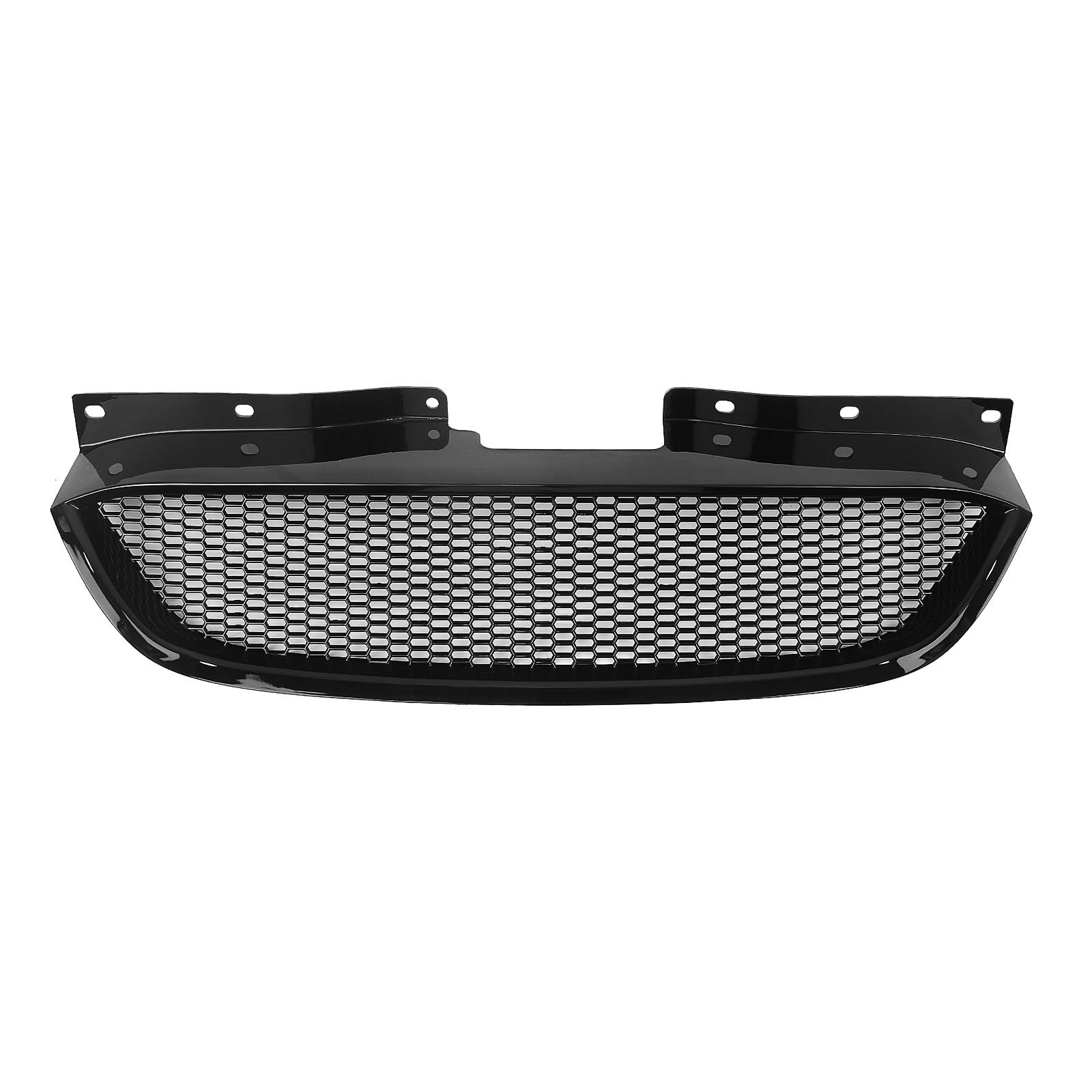 VNABIA Kompatibel Mit Hyundai Für Genesis Für Coupe 2008 2009 2010 2011 2012 Obere Stoßstangenhaube Mesh Grid Frontgrill Auto Frontkühlergrill Kühlergrill Doppelsteg(Glossy Black) von VNABIA