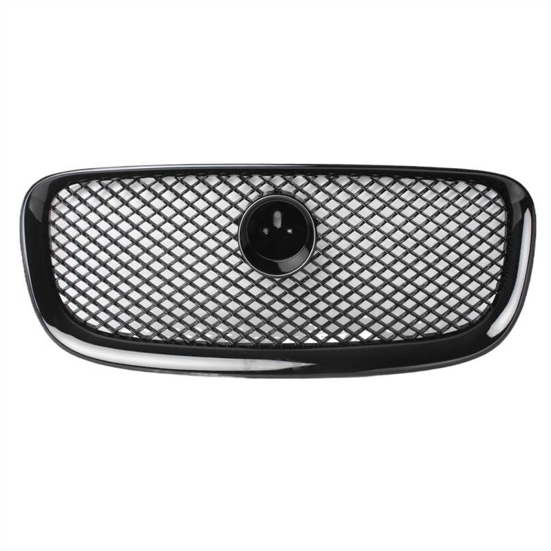 VNABIA Kompatibel Mit Jaguar Für XF XFR 2012 2013 2014 2015 Auto Front Oberer Kühlergrill Mesh Racing Grill Stoßstange Mesh Front Einlassgitter Ersatz Kühlergrill Doppelsteg(Black) von VNABIA