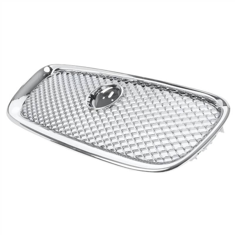 VNABIA Kompatibel Mit Jaguar Für XF XFR 2012 2013 2014 2015 Auto Front Oberer Kühlergrill Mesh Racing Grill Stoßstange Mesh Front Einlassgitter Ersatz Kühlergrill Doppelsteg(Silver) von VNABIA