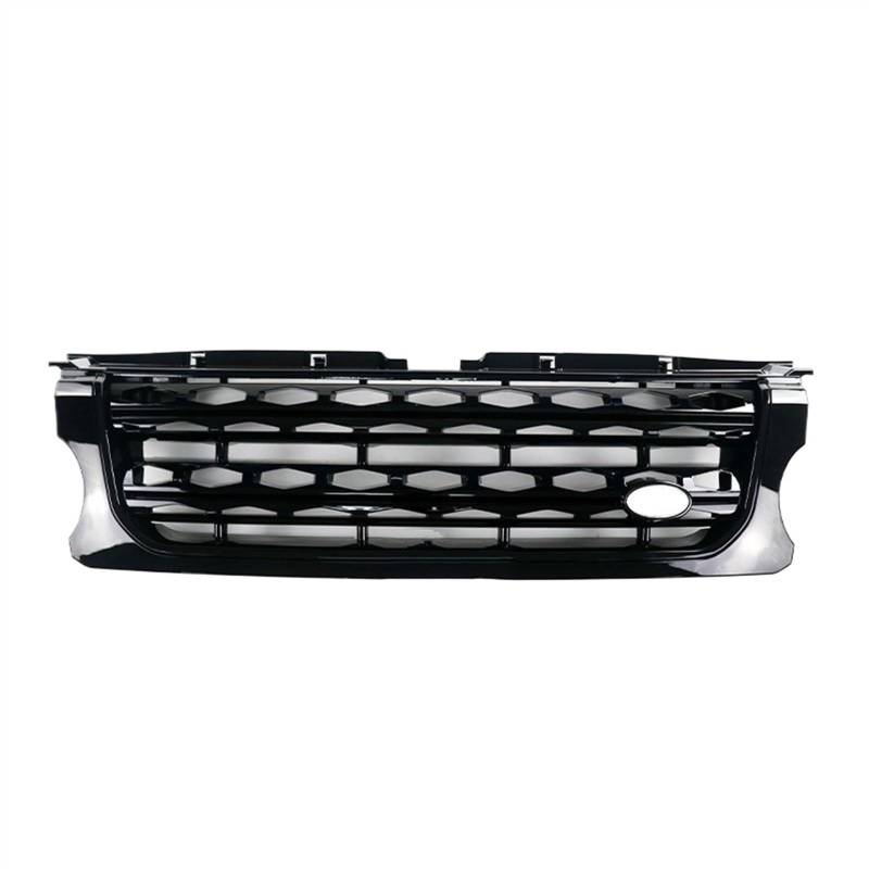 VNABIA Kompatibel Mit Land Für Rover Für Discovery LR4 L319 2014 2015 2016 Frontstoßstange Mittelteil Styling Oberer Renngrill Autozubehör Kühlergrill Doppelsteg(All Black) von VNABIA