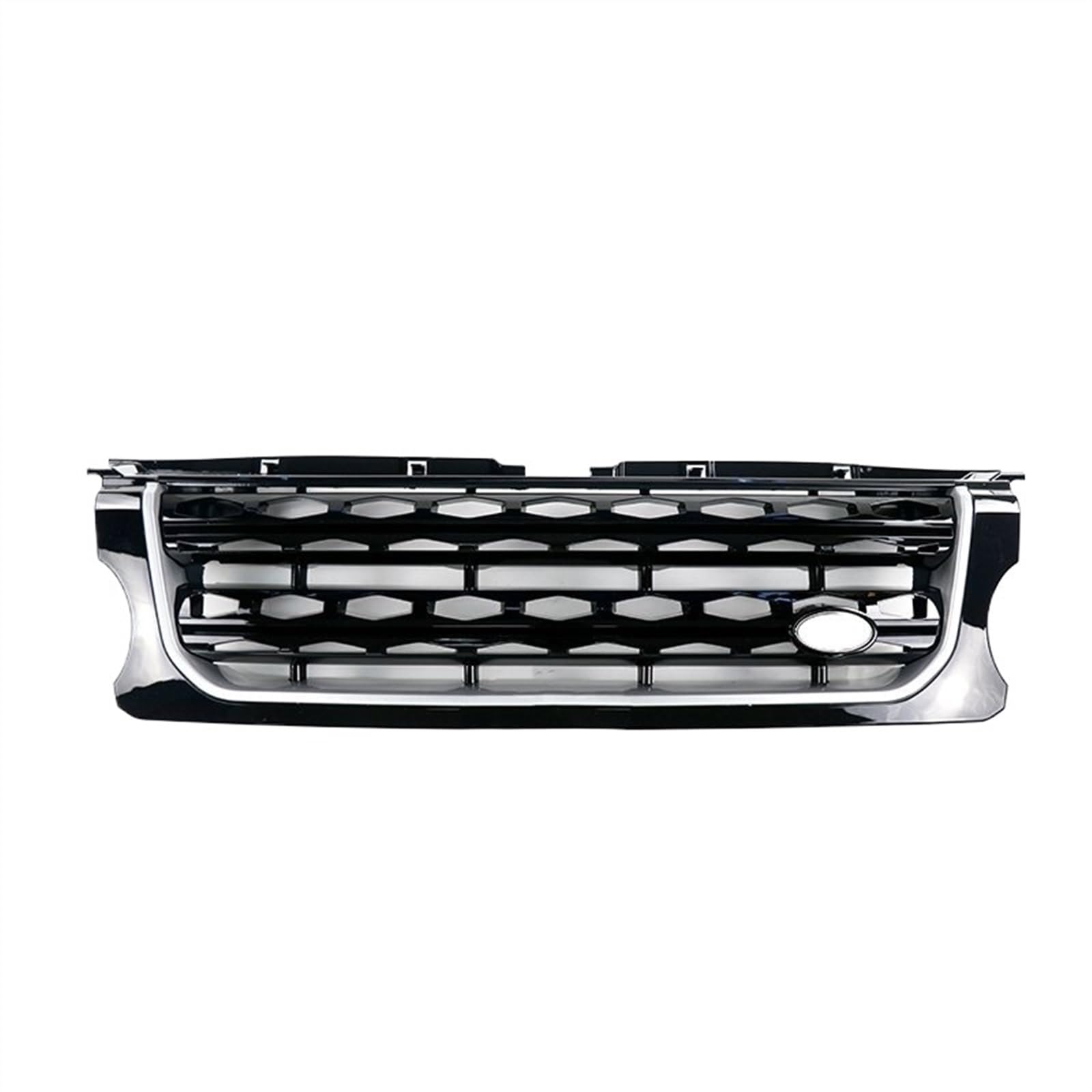 VNABIA Kompatibel Mit Land Für Rover Für Discovery LR4 L319 2014 2015 2016 Frontstoßstange Mittelteil Styling Oberer Renngrill Autozubehör Kühlergrill Doppelsteg(Black Bars of Silver) von VNABIA