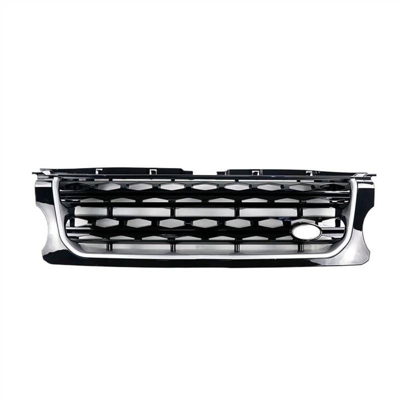 VNABIA Kompatibel Mit Land Für Rover Für Discovery LR4 L319 2014 2015 2016 Frontstoßstange Mittelteil Styling Oberer Renngrill Autozubehör Kühlergrill Doppelsteg(Black Bars of Silver) von VNABIA