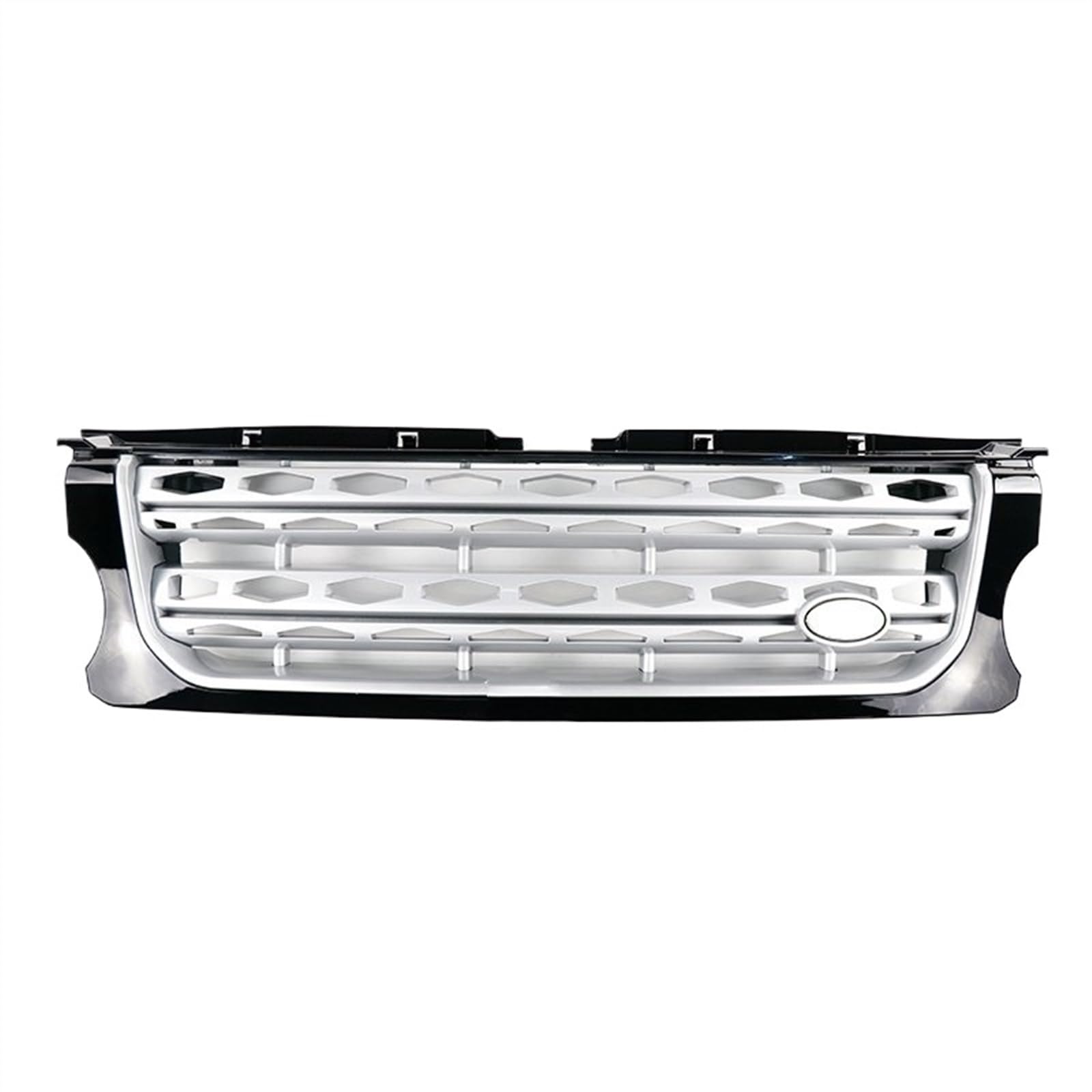 VNABIA Kompatibel Mit Land Für Rover Für Discovery LR4 L319 2014 2015 2016 Frontstoßstange Mittelteil Styling Oberer Renngrill Autozubehör Kühlergrill Doppelsteg(BlackFrame SilverNet) von VNABIA