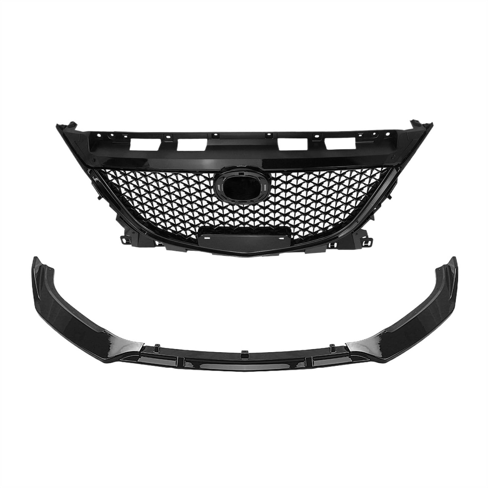 VNABIA Kompatibel Mit Mazda Für Axela 3 2014 2015 2016 Auto-Frontgrill Und Unterer Spoiler Stoßstangenlippensplitter Kühlergitter Fronteinlassgitter Kühlergrill Doppelsteg VNABIA Kompatibel Mit Mazda Für Axela 3 2014 2015 2016 Auto-Frontgrill Und Unterer Spoiler Stoßstangenlippensplitter Kühlergitter Fronteinlassgitter Kühlergrill Doppelsteg von VNABIA
