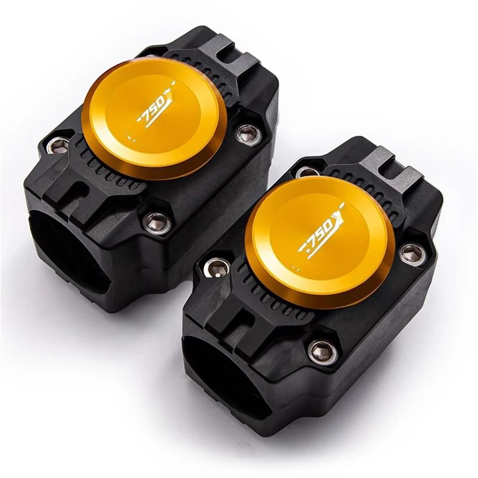 VNABIA Kompatibel Mit NC750x 2017 2018 2019 2020 2021 2022 2023 2024 Motorrad Motor Schutz Stoßstange Schutz Anti-kollision Block Zubehör Motorrad Schutzblock(Two Yellow) von VNABIA