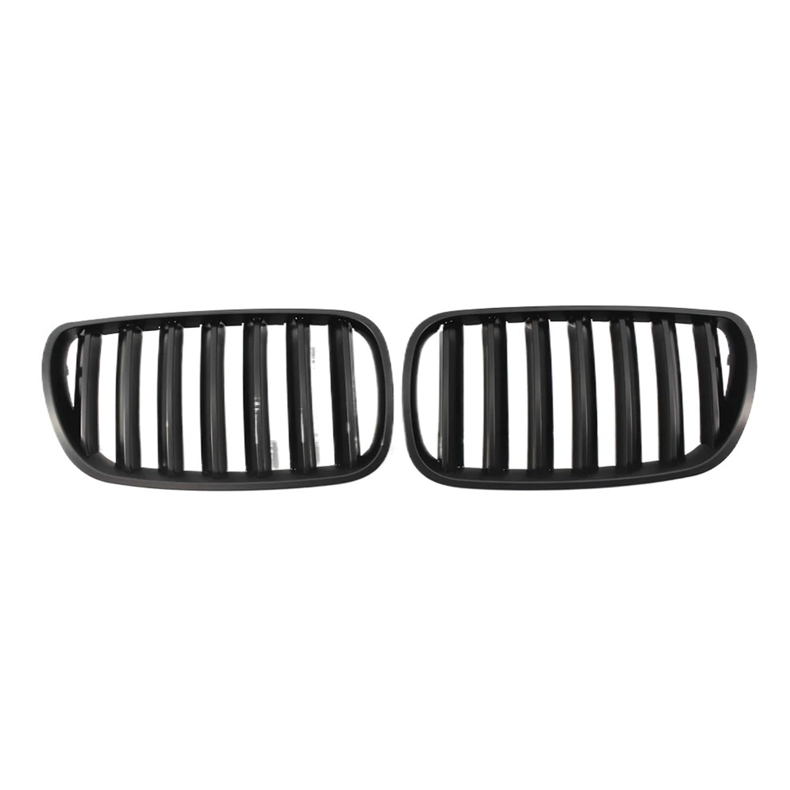 VNABIA Kompatibel Mit X3 E83 2007 2008 2009 2010 Schwarz Glänzend Auto-Frontnierengrill Haubengrill Auto-Frontstoßstangengrill Zubehör Kühlergrill Doppelsteg(Matte Black) von VNABIA