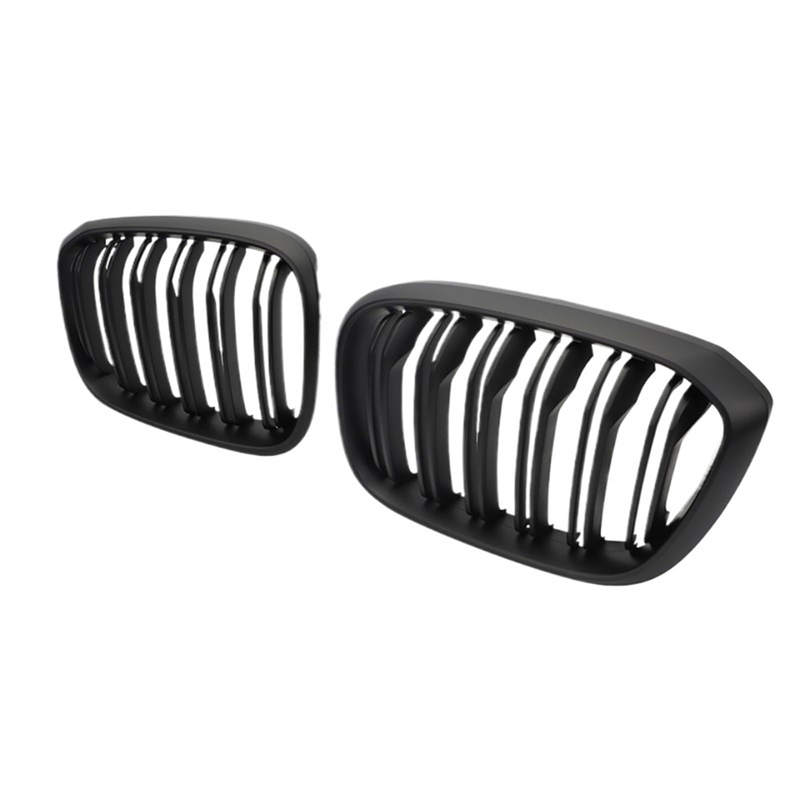 VNABIA Kompatibel Mit X3 G01 G08 Für X4 G02 2018 2019 2020 2021 Doppellamellen-Auto-Frontgrill Nierengrill Auto-Frontstoßstangengrill Kühlergrill Doppelsteg(Matte Black) von VNABIA