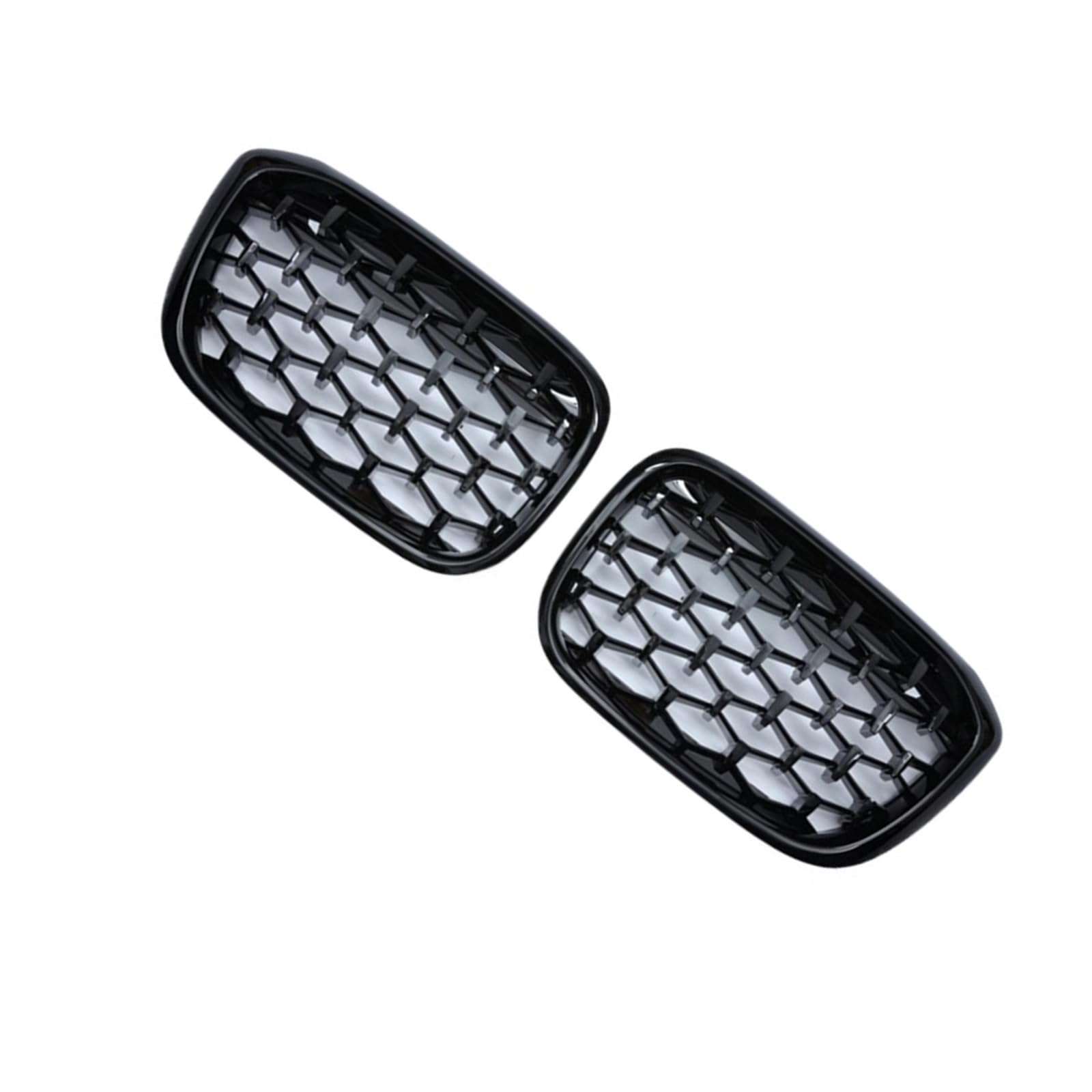 VNABIA Kompatibel Mit X3 G01 G08 X4 G02 2017 2018 2019 2020 2021 Auto-Frontgrill Stoßstangengitter Fronteinlassgitter Ersatzzubehör Kühlergrill Doppelsteg(Gloss Black) von VNABIA