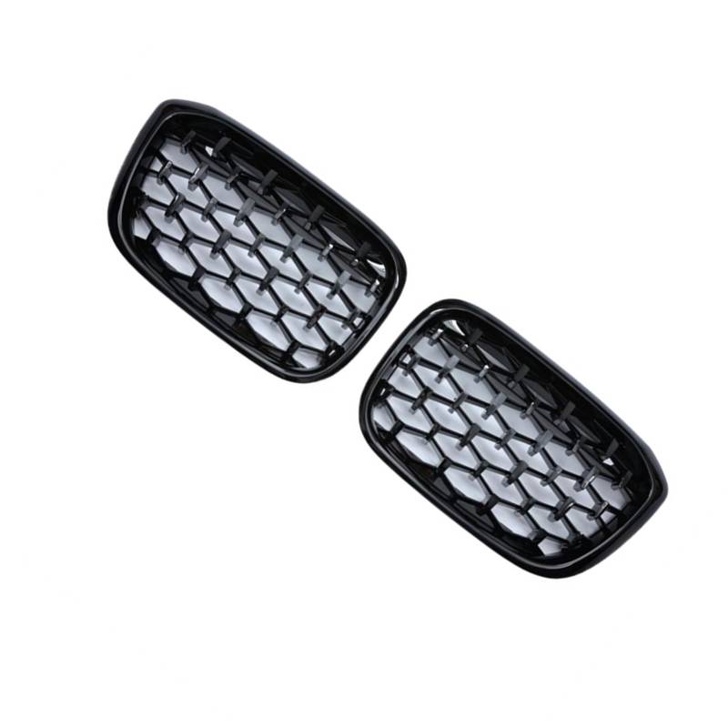 VNABIA Kompatibel Mit X3 G01 G08 X4 G02 2017 2018 2019 2020 2021 Auto-Frontgrill Stoßstangengitter Fronteinlassgitter Ersatzzubehör Kühlergrill Doppelsteg(Gloss Black) von VNABIA