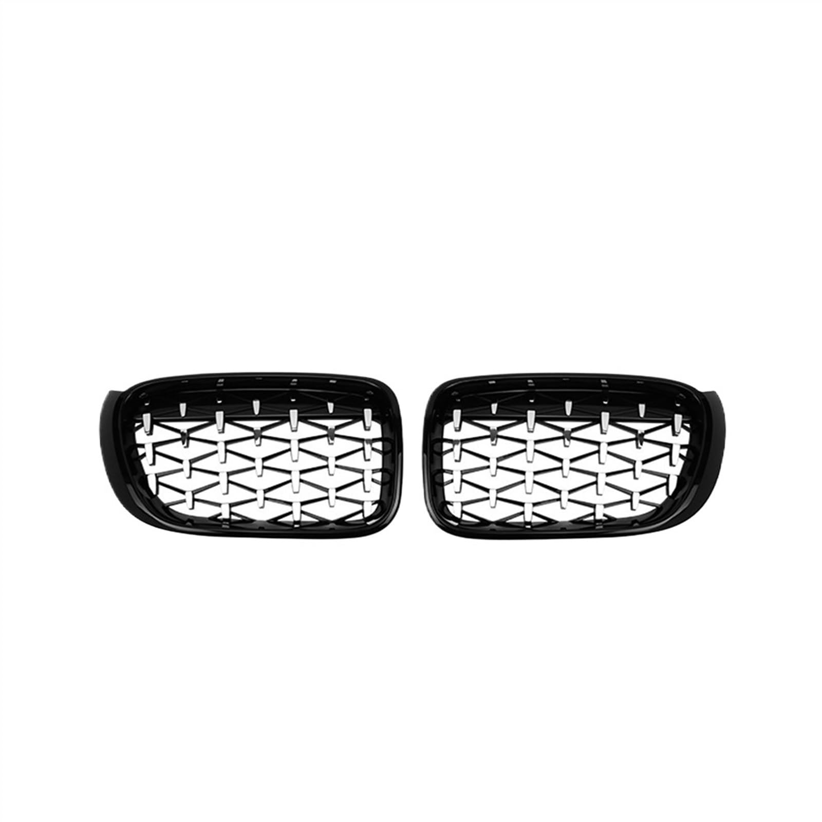 VNABIA Kompatibel Mit X3 X4 F25 F26 2014 2015 2016 2017 Auto-Kühlergrill Renngrill Diamant-Nierengrill Chrom-Meteor-Stil-Kühlergrill Kühlergrill Doppelsteg(Black and Silver) von VNABIA