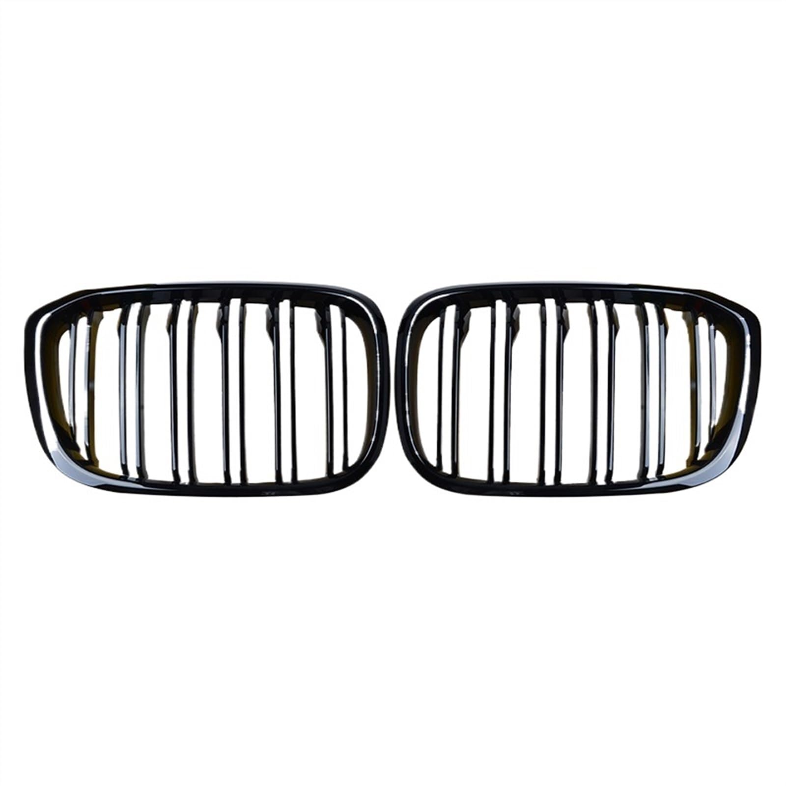 VNABIA Kompatibel Mit X3 X4 G01 G02 G08 2018 2019 2020 Einzeiliger Glänzend Schwarzer Stoßstangengrill Frontnierengrill Autozubehör Kühlergrill Doppelsteg(Gloss Black Dual) von VNABIA