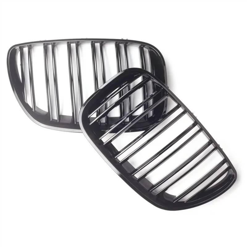 VNABIA Kompatibel Mit X5 E53 X5M 2004 2005 2006 Auto-Fronthaubengrill, Stoßstangengitter, Fronteinlassgitter, Ersatz-OEM: 51137113733 51137113734 Kühlergrill Doppelsteg von VNABIA