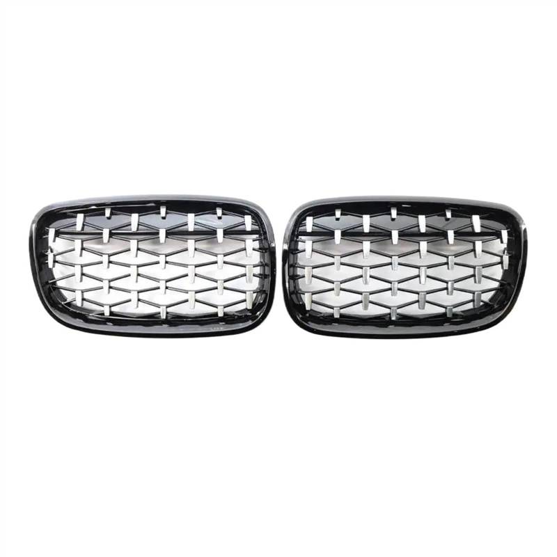 VNABIA Kompatibel Mit X5 E70 X6 E71 2007 2008 2009 2010 2011 2012 2013 Frontnierengrill OEM: 51137157687 51137157688 51137185223 51137185224 Kühlergrill Doppelsteg(Black Frame) von VNABIA