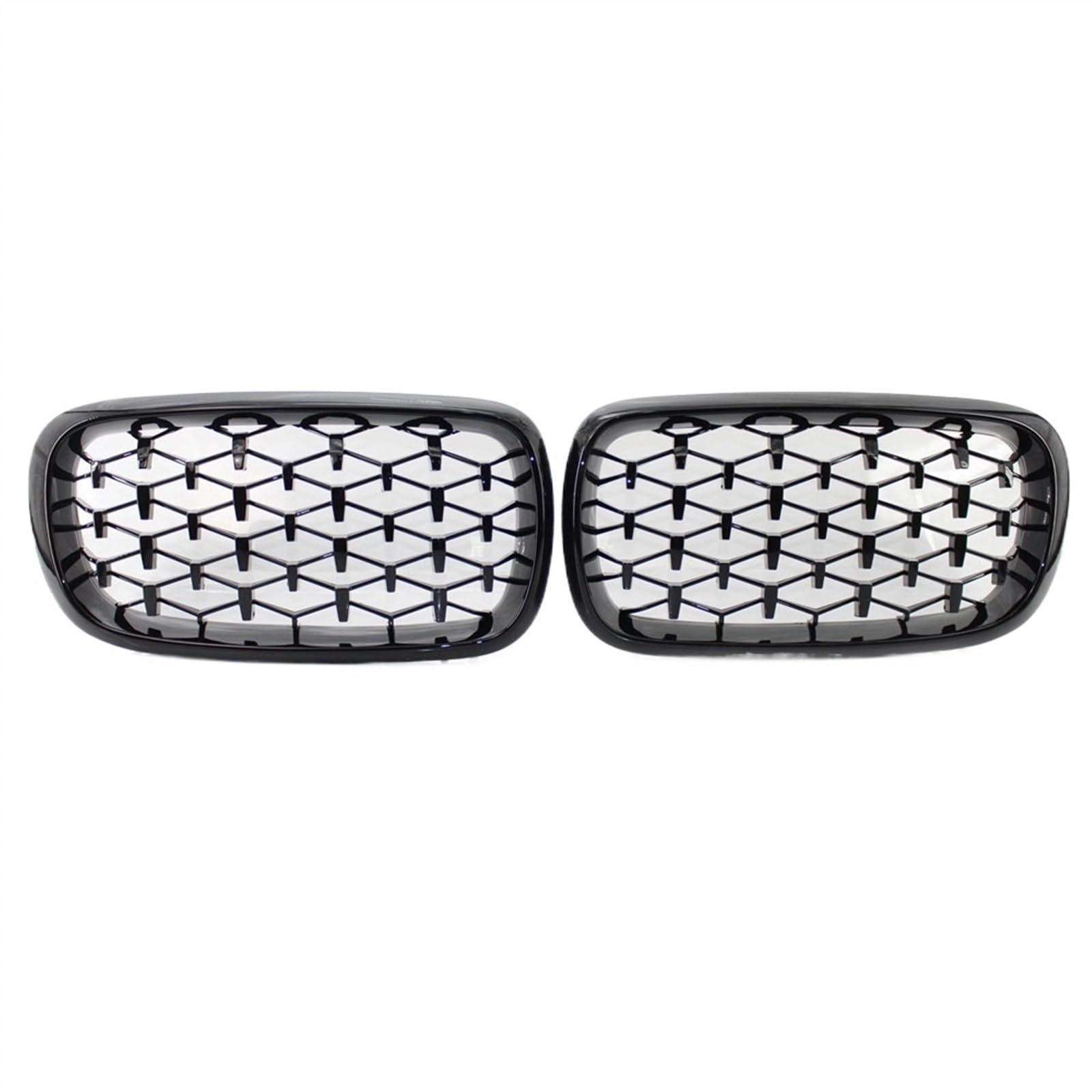 VNABIA Kompatibel Mit X5M X6M F85 F86 2015 2016 2017 2018 Front-Ersatz-Nierengrill Diamond Meteor Style Auto-Frontstoßstangengrill Kühlergrill Doppelsteg(Black) von VNABIA