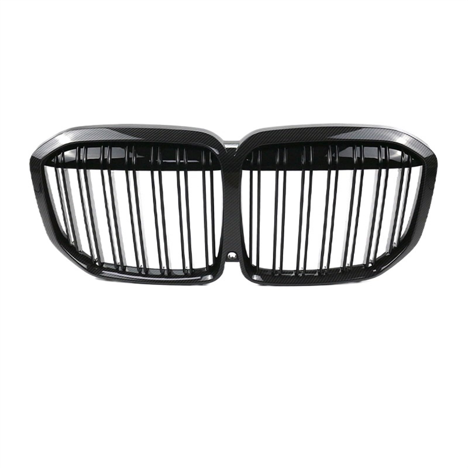 VNABIA Kompatibel Mit X7 G07 2019 2020 2021. Auto-Frontnierengrill, Einzel-Doppel-Lamellengrill, Glänzend Schwarz, Ersatz Für Fronthaubeneinsatz Kühlergrill Doppelsteg(Carbon Look-ll) von VNABIA