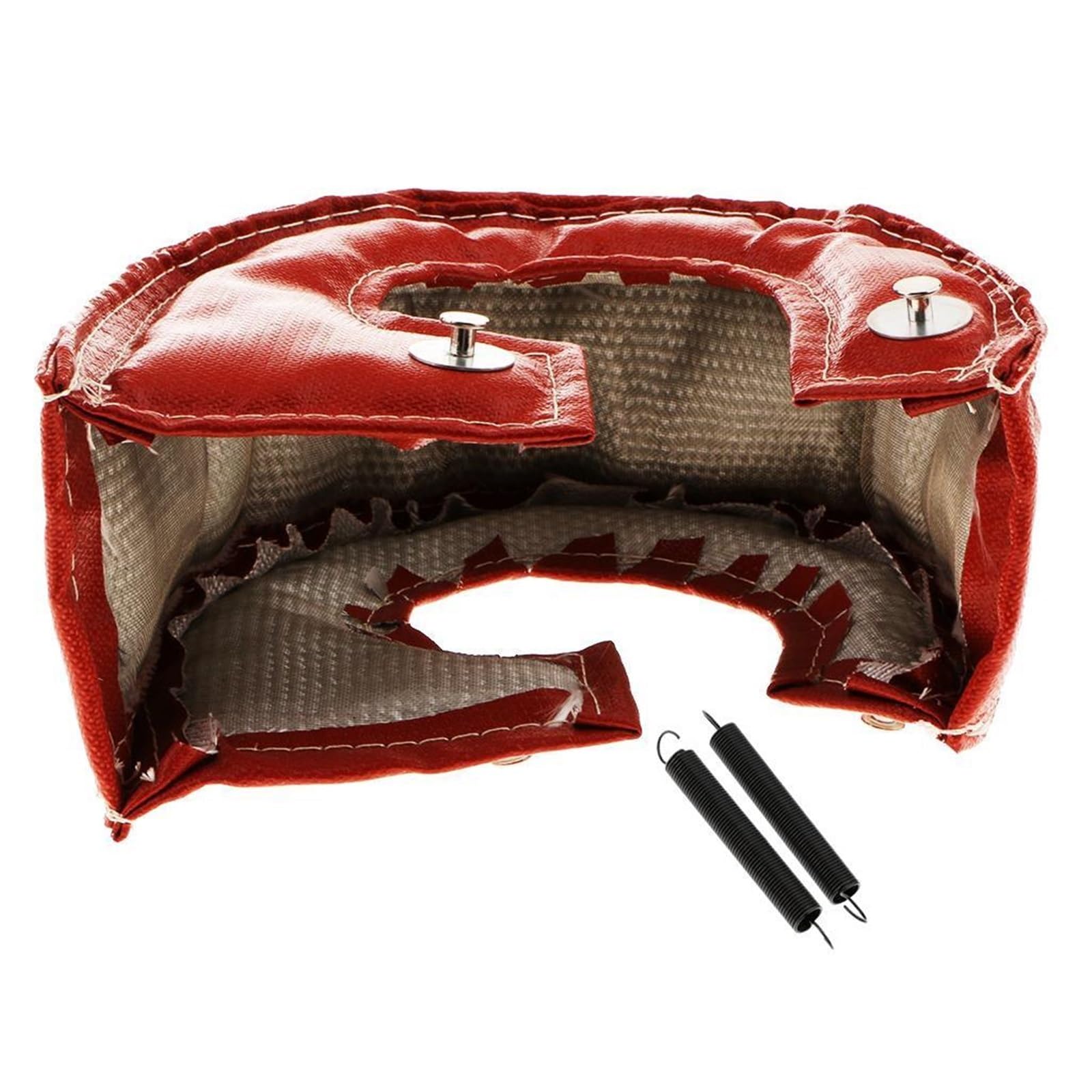 Abgasturbolader Auto T3 Hitzeschild Turbolader Abdeckung Wrap Turbolader Wrap Natürliche Unterseite/Außen Hitzeschild/Decke Entlüftungsventil für Auto(Red) von VNSMM