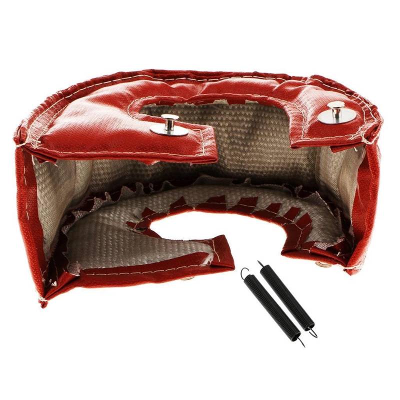 Abgasturbolader Auto T3 Hitzeschild Turbolader Abdeckung Wrap Turbolader Wrap Natürliche Unterseite/Außen Hitzeschild/Decke Entlüftungsventil für Auto(Red) von VNSMM