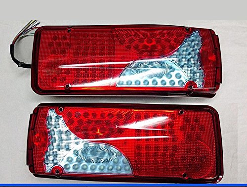 2 x 12 V LED-Rückleuchten für LKW, Anhänger, Chassis, Wohnwagen, Bus. von VNVIS