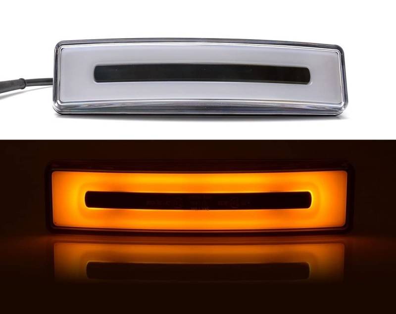 VNVIS 2 x Frontlichter, LED, Orange, Dachkabine, Sonnenvisier, für Scania, 24 V, E-gekennzeichnet von VNVIS