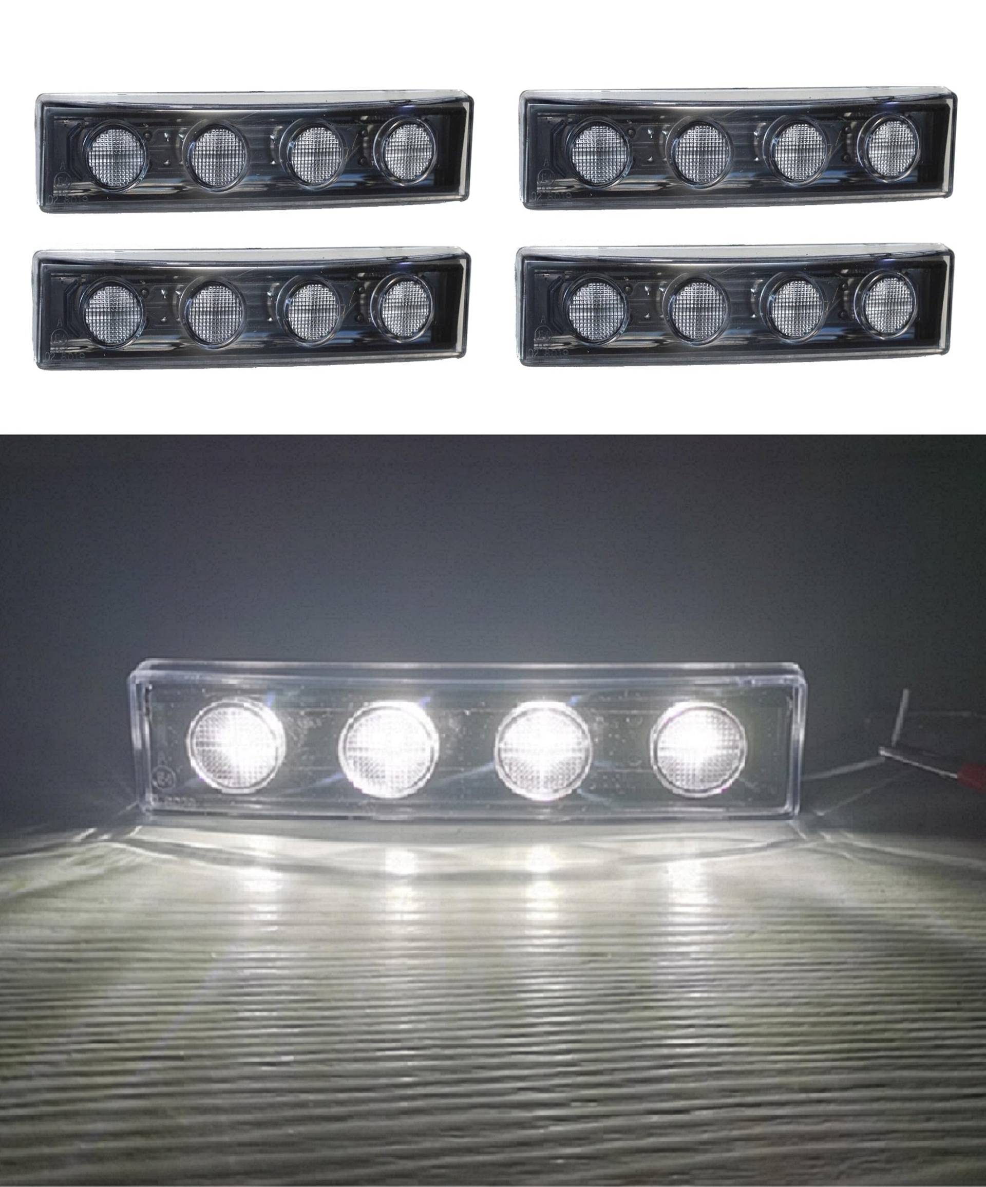 4 x Dachkabinen-LED-Lichter für Scania G P R T 12 V 24 V E-Prüfzeichen OEM ersetzen 1798980 1910438 von VNVIS
