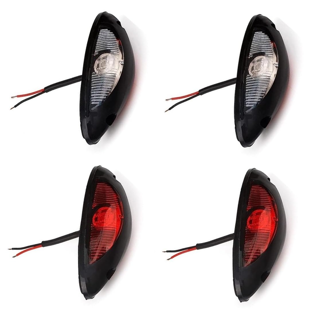 4 x Seite vertikal Marker rot LED Lichterkette weiß 12 V 24 V für LKW Anhänger Wohnwagen Wohnmobil Bus 4 x Seite vertikal Marker rot LED Lichterkette weiß 12 V 24 V für LKW Anhänger Wohnwagen Wohnmobil Bus von VNVIS