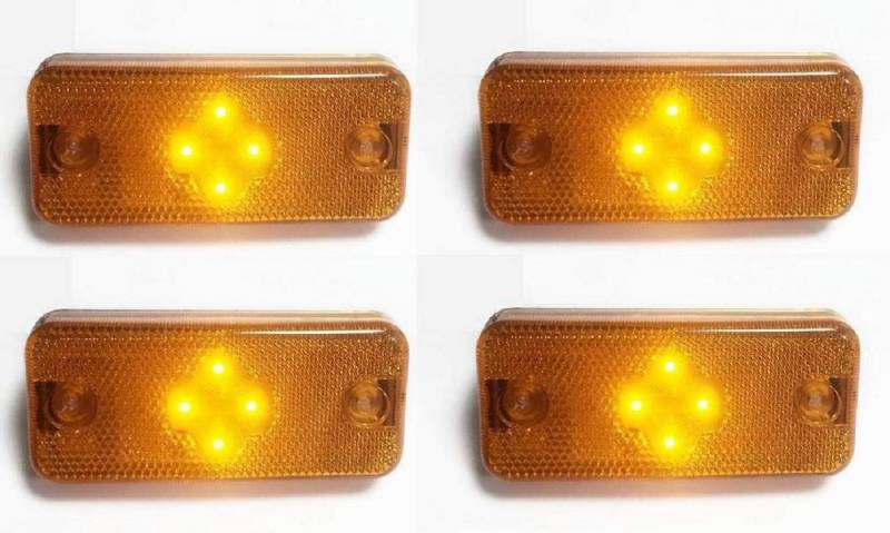 VNVIS 4x LED Orange Blinker Seitenmarkierungsleuchten Lampen für FE2, FM2, Ducato 2006>, Boxer 2006>, Midlum, Premium, Kerax, Magnum von VNVIS