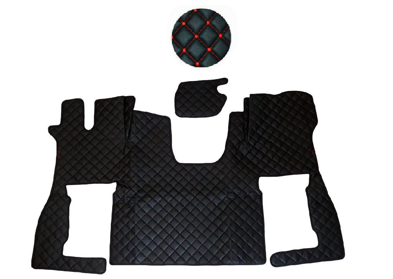 Bodenmatte aus Eco-Leder, kompatibel mit Scania S 2016+, automatisch, Schwarz Bodenmatte aus Eco-Leder, kompatibel mit Scania S 2016+, automatisch, Schwarz von VNVIS