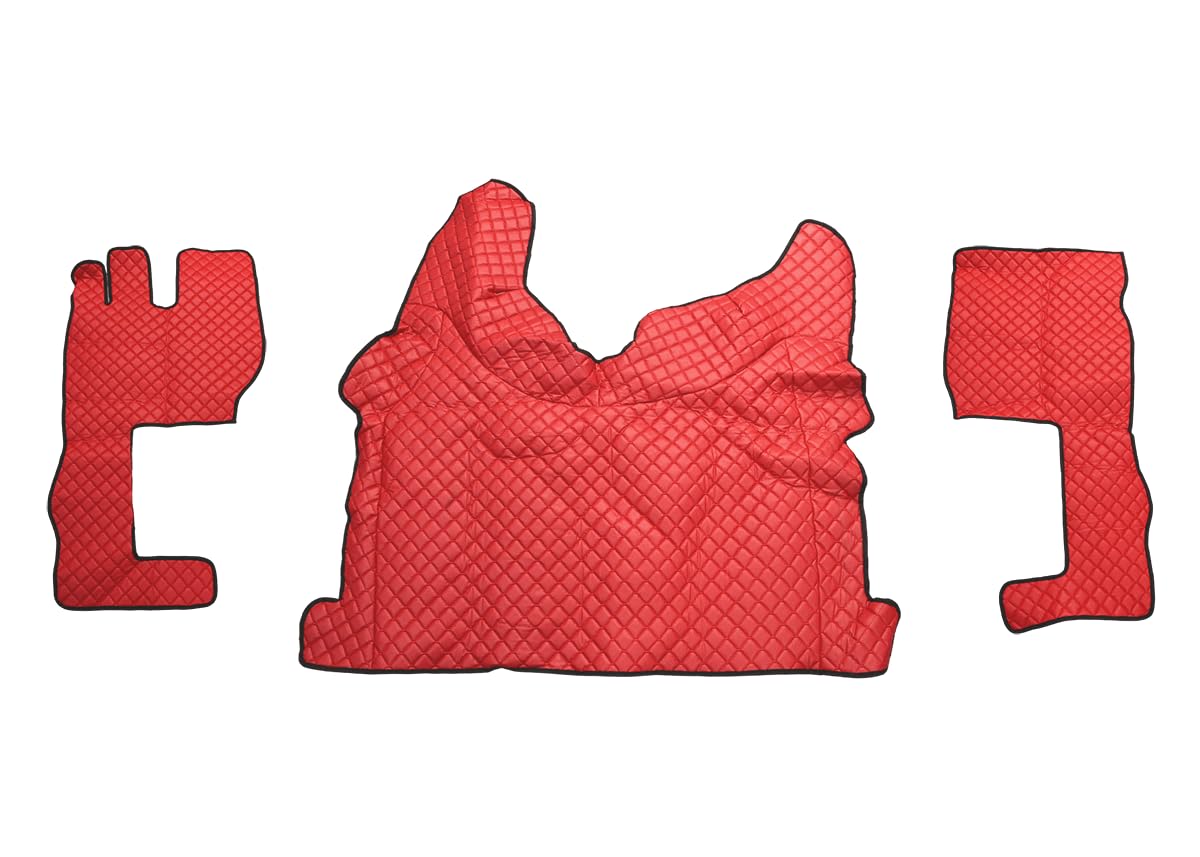 Fußmatte, kompatibel mit FH 2014+, automatisch, Frottee, Kunstleder, Rot von VNVIS