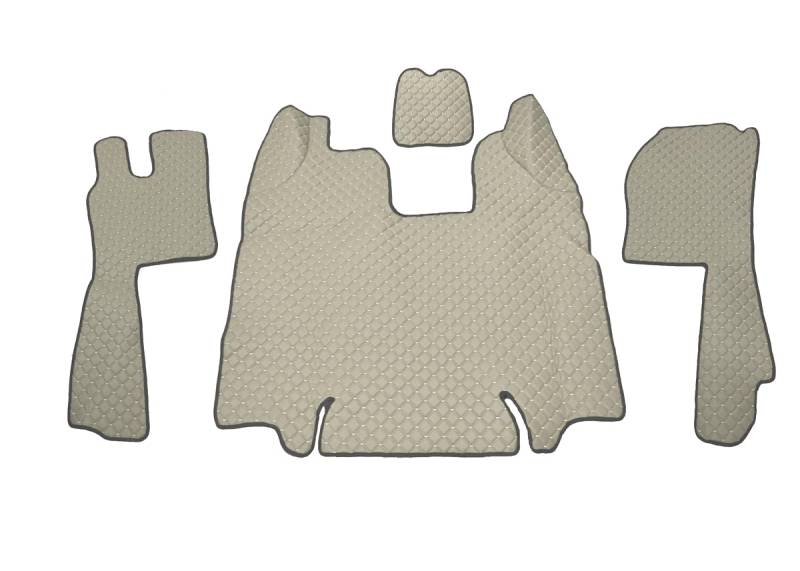 Fußmatte, kompatibel mit Scania R 2009-2013, automatisch, Beige, Frottee, Öko-Leder von VNVIS