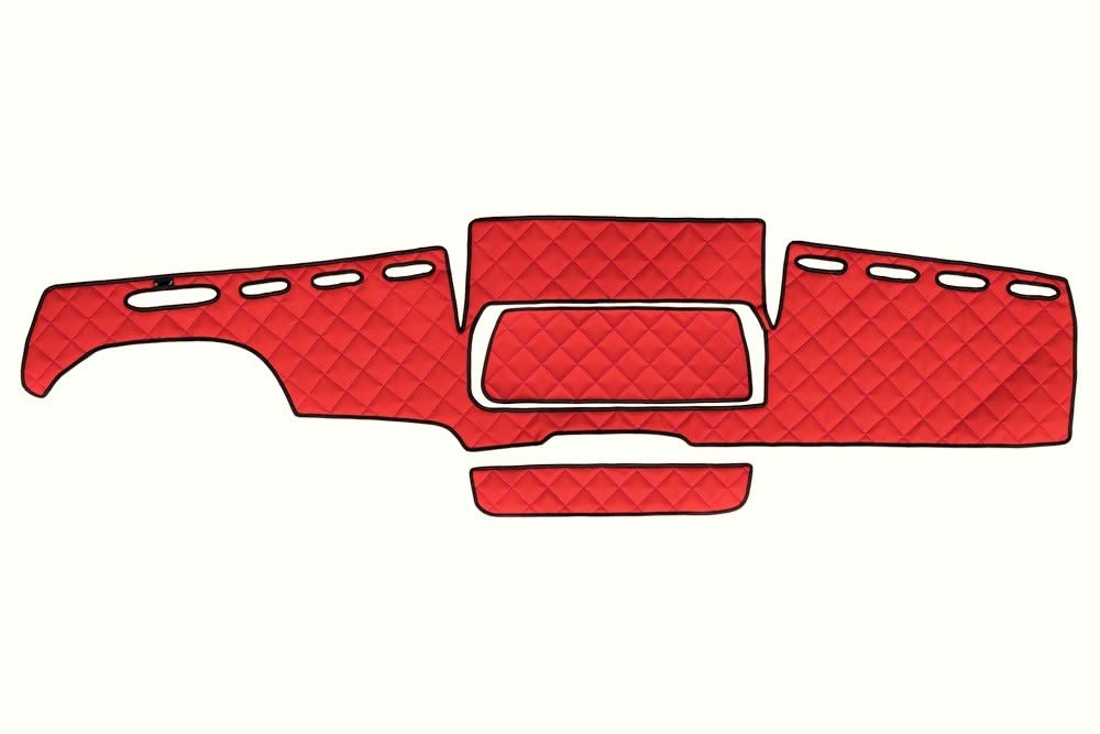 VNVIS Tischmatte Schutzhülle für LKW Man TGX 2007 – 2019 Rot Eco Leder von VNVIS