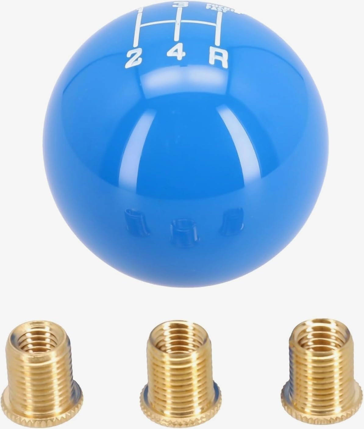 Schaltknauf 5-Gang-Auto-MT-Schaltgetriebe, runder Kugel-Schaltknauf, Schalthebeldurchmesser 53,5 mm, Harzmaterial, Kfz-Ersatzteile für Fahrzeuge mit manueller Schaltung(Blue) von VNXWHKGN
