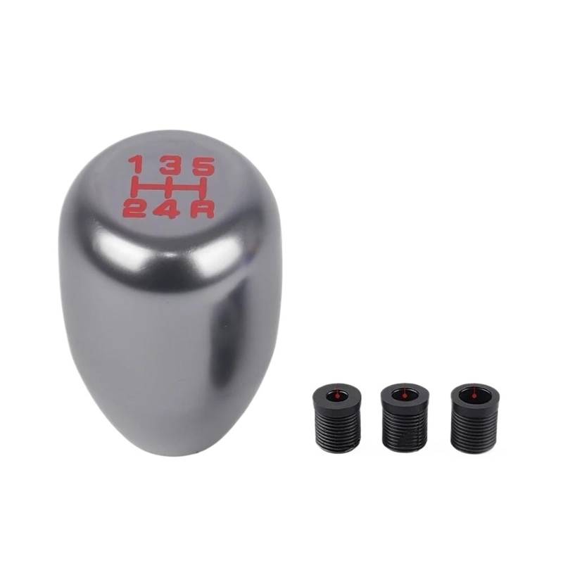 Schaltknauf Aluminiumlegierung Universal 5 Gang Auto Auto Schaltknauf Für Schaltgetriebe Automatikgetriebe(Titanium) von VNXWHKGN