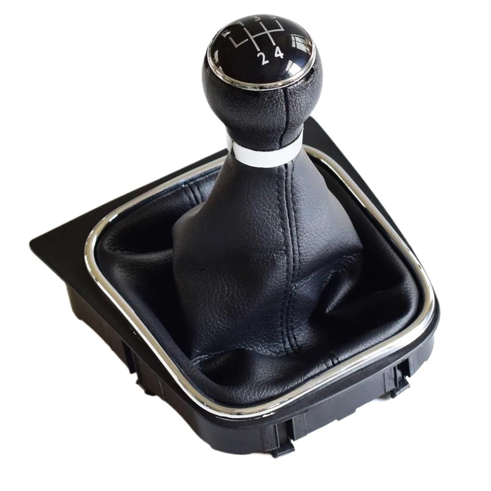 Schaltknauf Autozubehör Manueller 5/6-Gang-Schaltknauf, Schalthebelmanschette Für Kaninchen Für Golf 5 Für Jetta MK5 2005-2010 Für Golf 6 Für Jetta MK6 2010-2014(5 Speed Boot) von VNXWHKGN