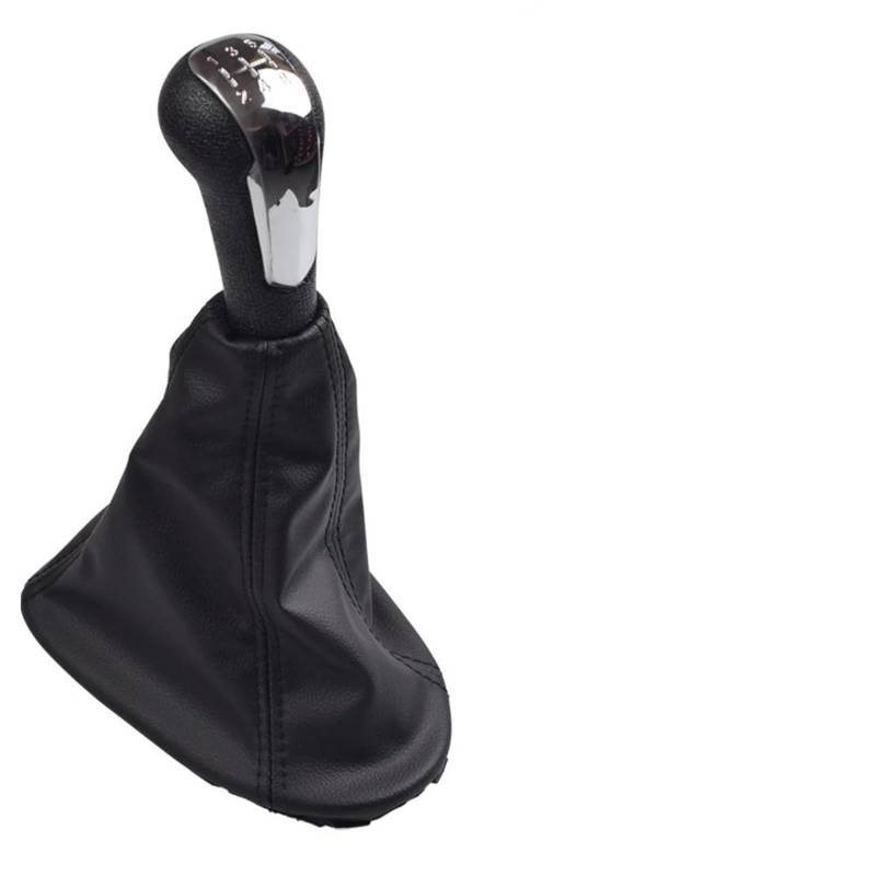 Schaltknauf Für Chevrolet Für Matiz Für Spark M300 2009 2010 2011 2012 2013 2014 2015 2016 Auto 5 Gang Schalthebel Knopf Ebene PU Leder Boot(Chrome 5 Speed with Boot) von VNXWHKGN