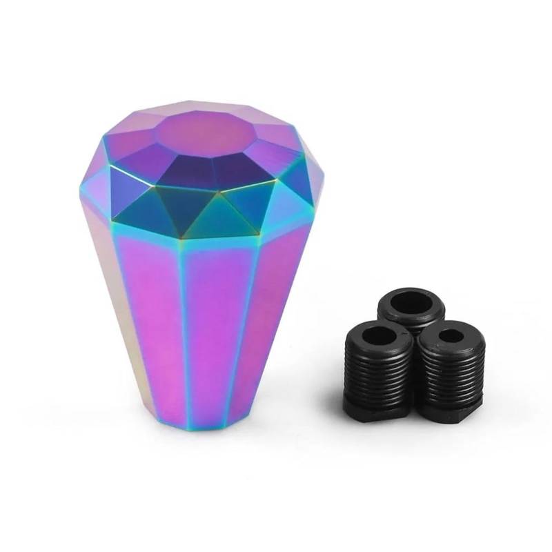 Schaltknauf Universal Racing Diamant Form Schaltknauf Auto Aluminium Manuelle Getriebe Stick Schaltknauf Hebel Shifter Racing Schaltknauf(NEO Chrome) von VNXWHKGN