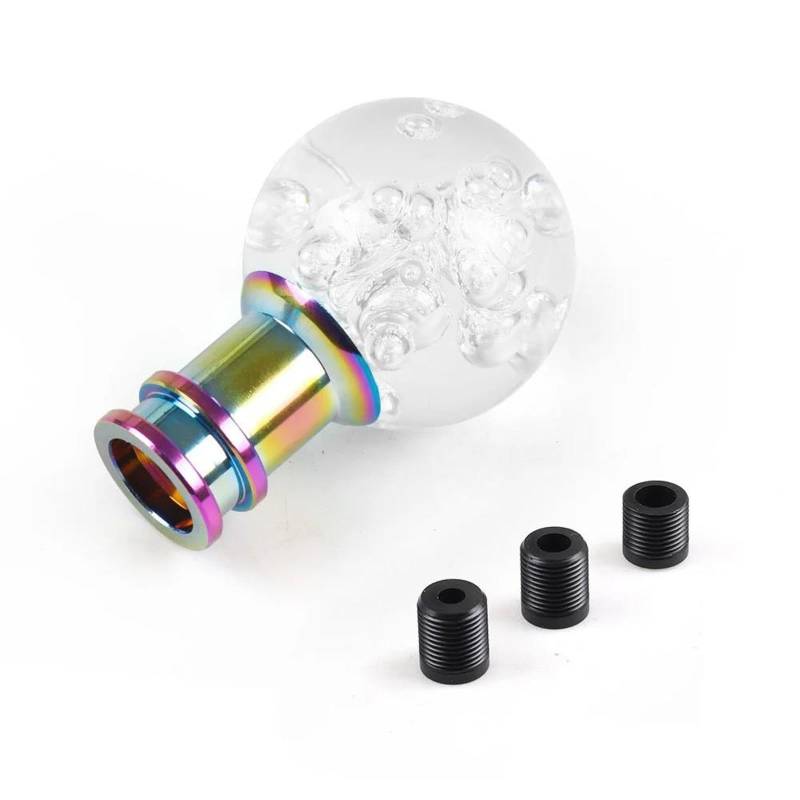 Schaltknauf Universal-Schaltgetriebeknopf in Rosa, transparenter Schalthebelkopf aus Kristallacryl, Auto-Acryl-Schaltknauf mit Adapter(TRANSPARENT) von VNXWHKGN