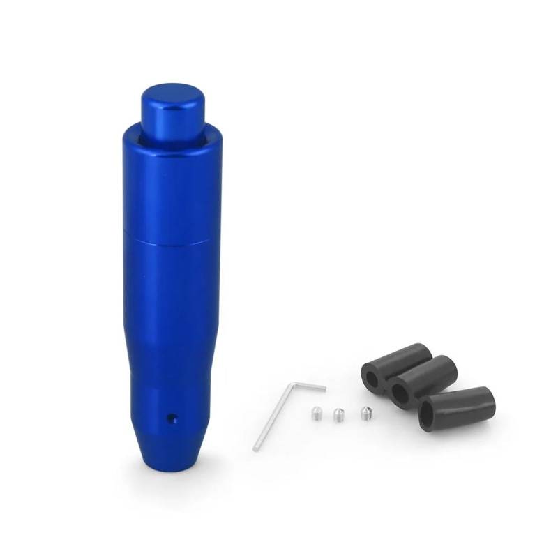 Schaltknauf Universeller automatischer Schaltknauf aus Aluminium für Automatikgetriebe mit heruntergedrückter Entriegelungstaste(Blue) von VNXWHKGN
