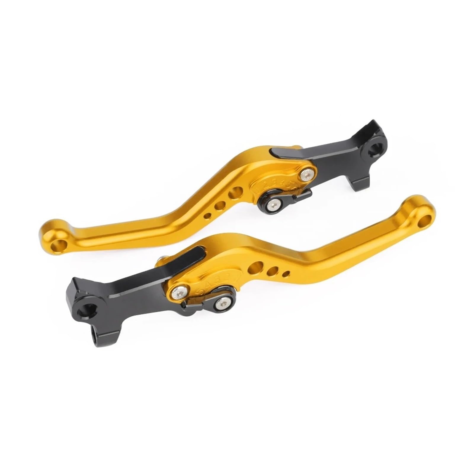 Bremskupplungshebel Für Piaggio Für GILERA Für MP3 125/250/300/400/500 Für Kurze Bremshebel System Motorrad Control Griffe Links Rechts Spurstange Bremsgriff-Kupplungshebel(Gold) von VOALVT