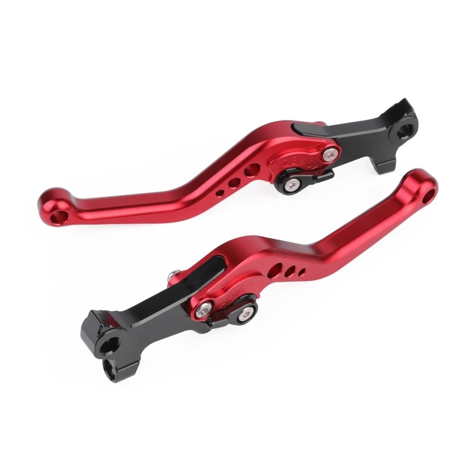 Bremskupplungshebel Für Piaggio Für GILERA Für MP3 125/250/300/400/500 Für Kurze Bremshebel System Motorrad Control Griffe Links Rechts Spurstange Bremsgriff-Kupplungshebel(Red) von VOALVT