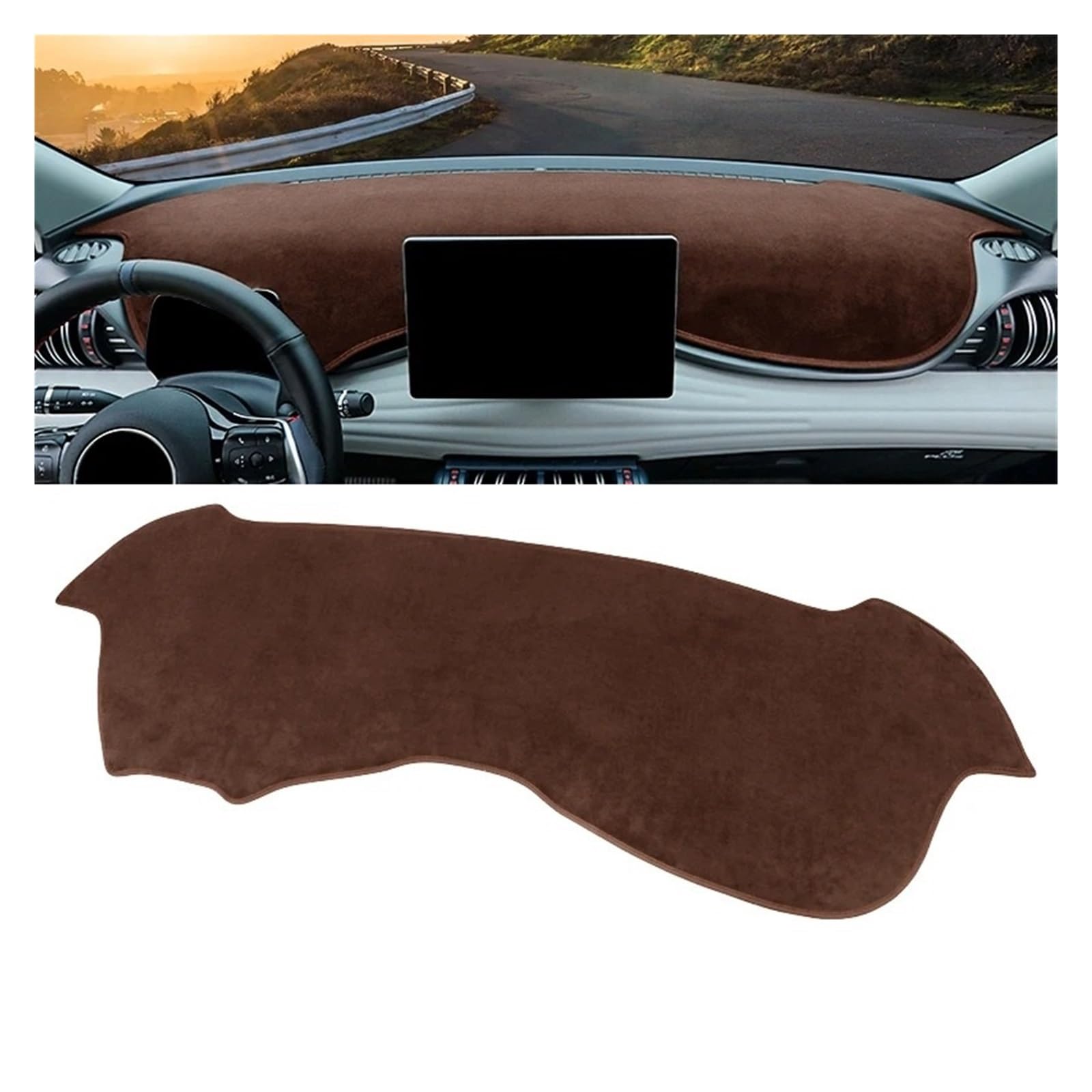 Car Dashboard Cover Für BYD Für Atto 3 Für Yuan Für Plus 2021-2025 Flanell-Auto-Armaturenbrett-Abdeckung Sonnenschutz Vermeiden Sie Licht Anti-UV-Mattenteppich Sonnenschutz Dashboard Mats(Brown LHD) Car Dashboard Cover Für BYD Für Atto 3 Für Yuan Für Plus 2021-2025 Flanell-Auto-Armaturenbrett-Abdeckung Sonnenschutz Vermeiden Sie Licht Anti-UV-Mattenteppich Sonnenschutz Dashboard Mats(Brown LHD) von VOALVT