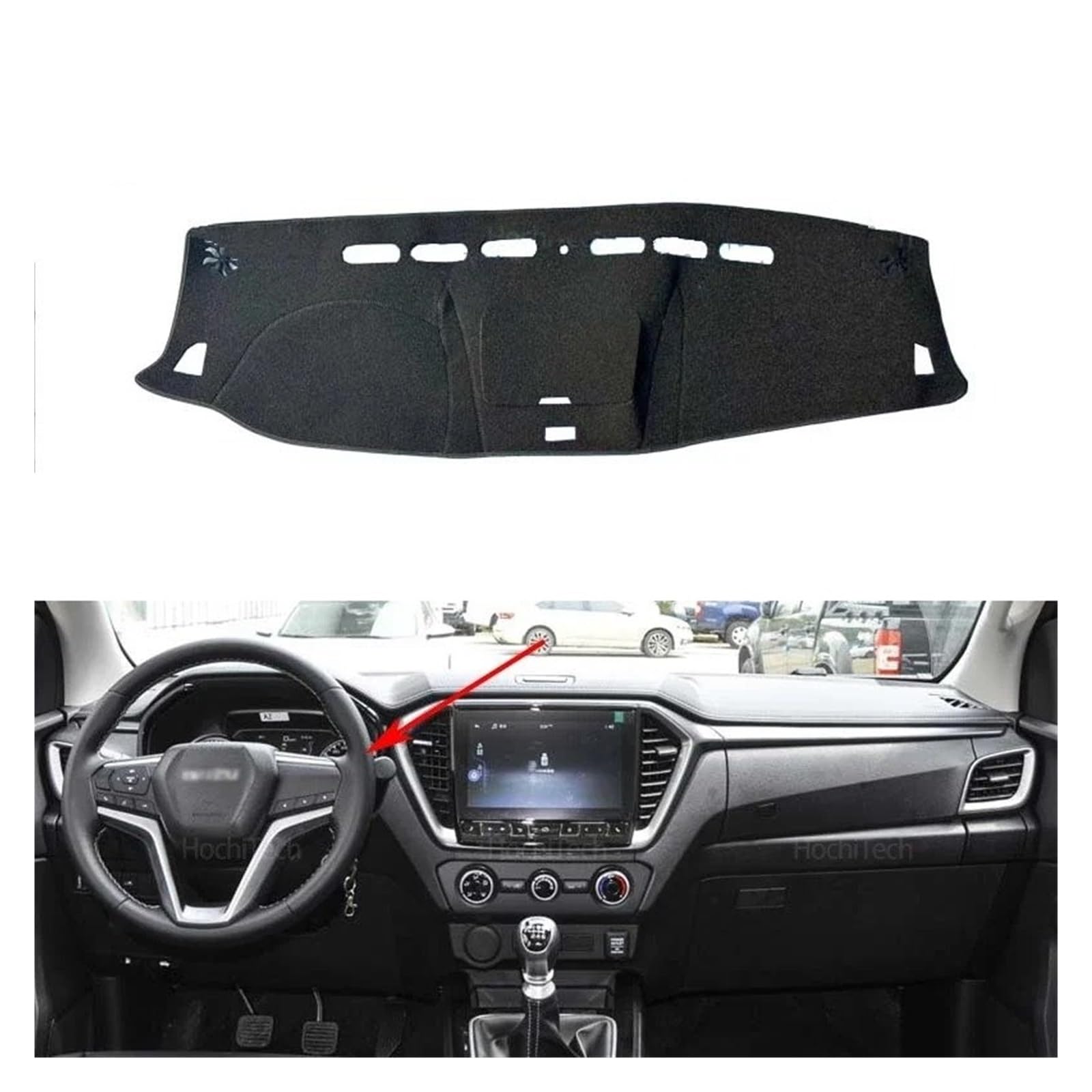 Car Dashboard Cover Für Isuzu Für D-Max Für DMax 2021-2023 Anti-Rutsch-Armaturenbrett-Abdeckung Schutzpolster Autozubehör Sonnenschutzteppich Sonnenschutz Dashboard Mats(Left Hand Drive) von VOALVT