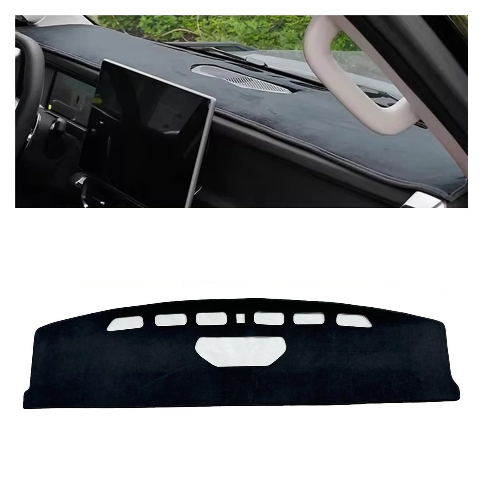 Car Dashboard Cover Für Jetour T2 Für Traveller 2024-2025 Auto Armaturenbrett Matte Sonnenschirm Schutz Teppich Dash Mat Dashmat Sonnenschutz Dashboard Mats(Type B RED) von VOALVT